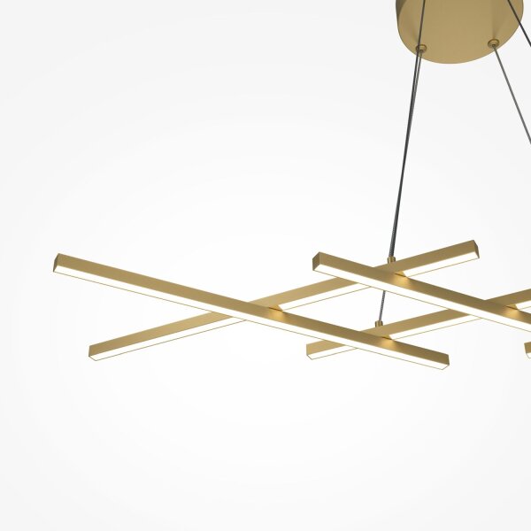 LED Pendelleuchte Aluminium H: max. 305,7 cm in Messing