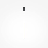 LED Pendelleuchte Aluminium rund D: 1,7 cm Schwarz LINA