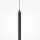 Suspension LED Aluminium rond D : 1,7 cm Noir LINA