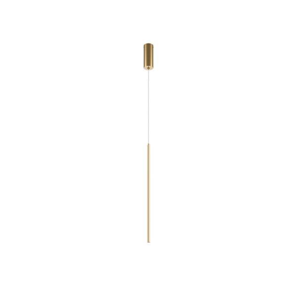 LED Pendelleuchte Aluminium D: 1,7 cm rund in Messing