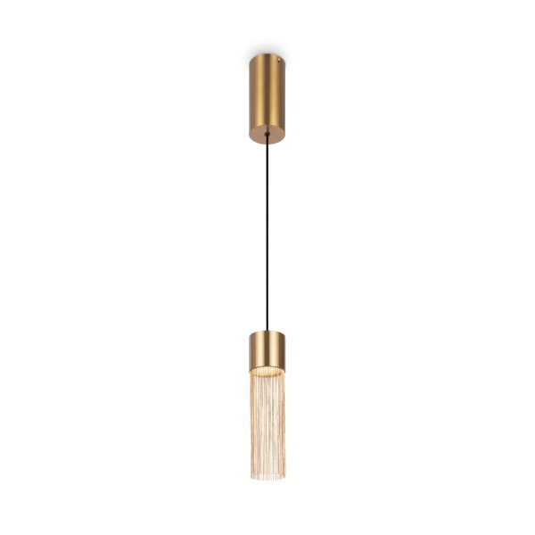 LED Hängeleuchte Metall D: 8 cm rund H: max. 132 cm LIV