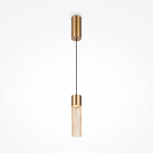 LED Hängeleuchte Metall D: 8 cm rund H: max. 132 cm LIV