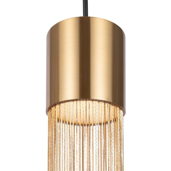 LED Hängeleuchte Metall D: 8 cm rund H: max. 132 cm LIV