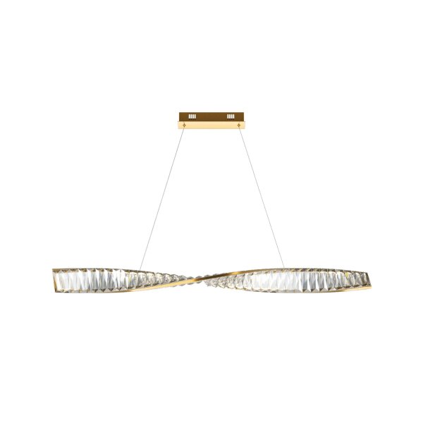 LED Pendelleuchte Metall H: max. 311,1 cm in Messing