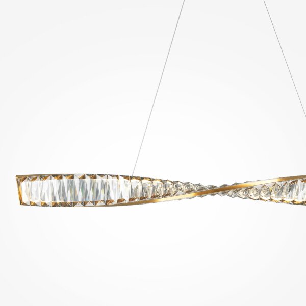 LED Pendelleuchte Metall H: max. 311,1 cm in Messing