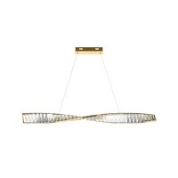 LED Pendelleuchte Metall H: max. 311,1 cm in Messing