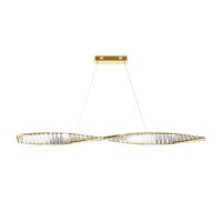 LED H&auml;ngelampe Metall H: max. 311,1 cm in Messing MAREN