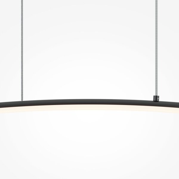LED Hängeleuchte Metall H: max. 305,7 cm Schwarz 800 lm