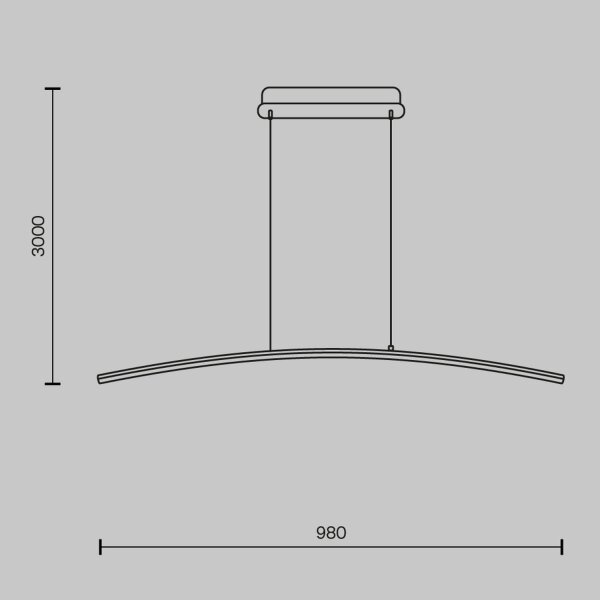 LED Hängeleuchte Metall H: max. 305,7 cm Schwarz 800 lm