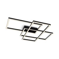 LED Deckenlampe Metall Schwarz warmweißes Licht 3000 K