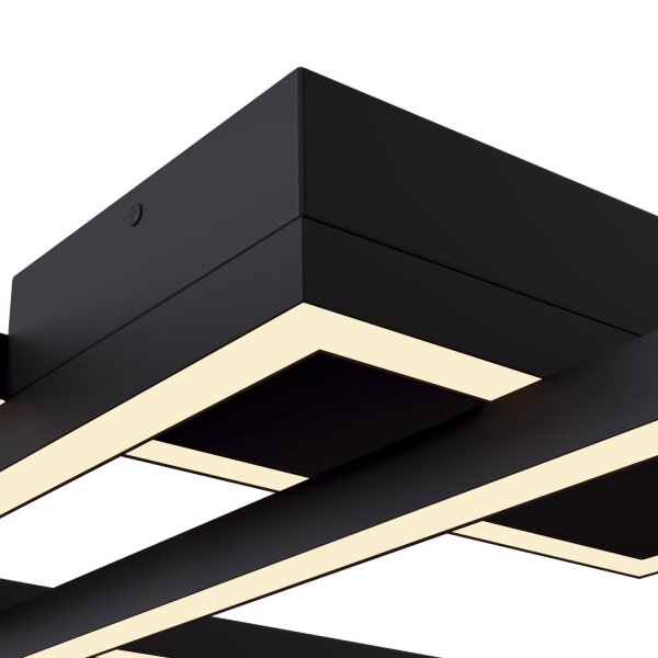 Plafonnier LED Métal Noir 2900 lm Moderne MIA