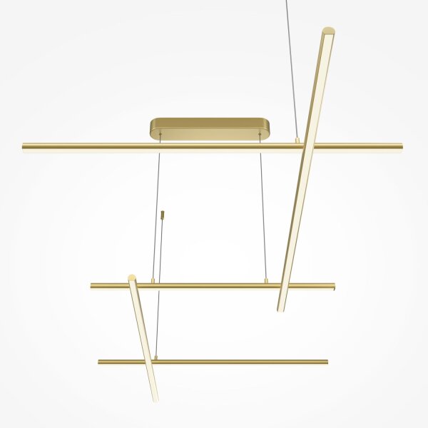 Hängelampe LED Aluminium H: max. 310 cm in Gold 1900 lm