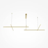 Hängelampe LED Aluminium H: max. 310 cm in Gold 1900 lm