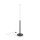 LED Stehlampe Metall Aluminium 130 cm Schwarz Weiß rund