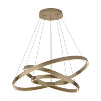Kronleuchter LED Aluminium &Oslash; 80 cm H: max. 120 cm rund