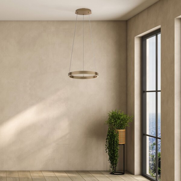 LED Kronleuchter Aluminium Ø 40 cm rund H: max. 120 cm