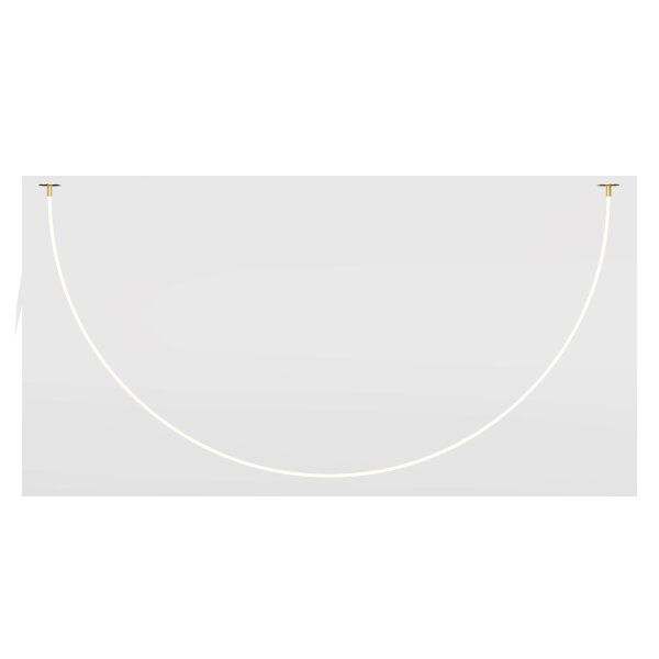 LED Pendelleuchte Aluminium in Gold Weiß 2200 lm Modern