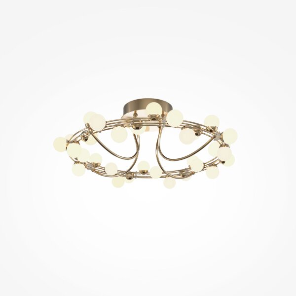LED Deckenleuchte Edelstahl Ø 60 cm in Gold Weiß Modern
