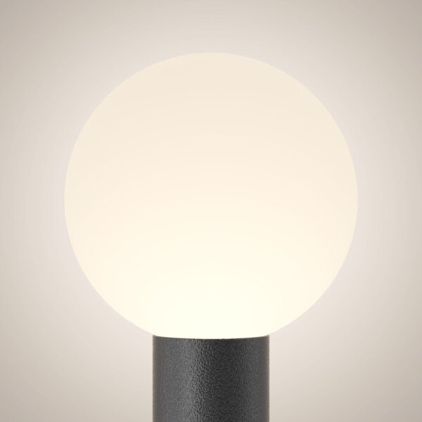 Lampe dextérieur aluminium E27 IP54 hauteur 80 cm noir blanc