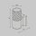Lampe dextérieur murale aluminium verre GU10 IP54 14,5 cm de haut