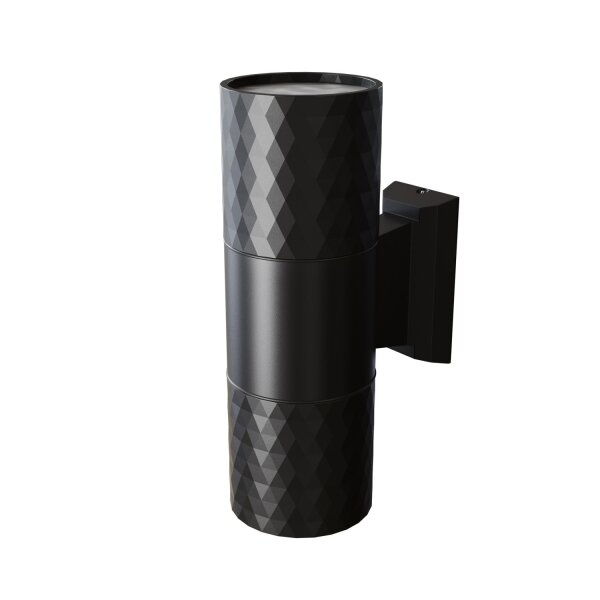 Lampe dextérieur murale aluminium verre GU10 IP54 H : 19 cm ENZO