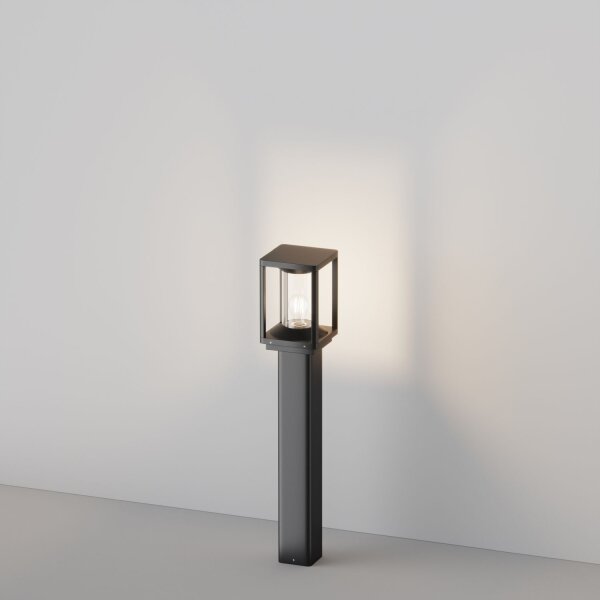 Stehleuchte außen Aluminium E27 IP54 75 cm hoch Graphit
