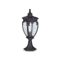 Sockelleuchte Aluminium Glas E27 IP44 48,5 cm hoch