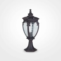 Sockelleuchte Aluminium Glas E27 IP44 48,5 cm hoch