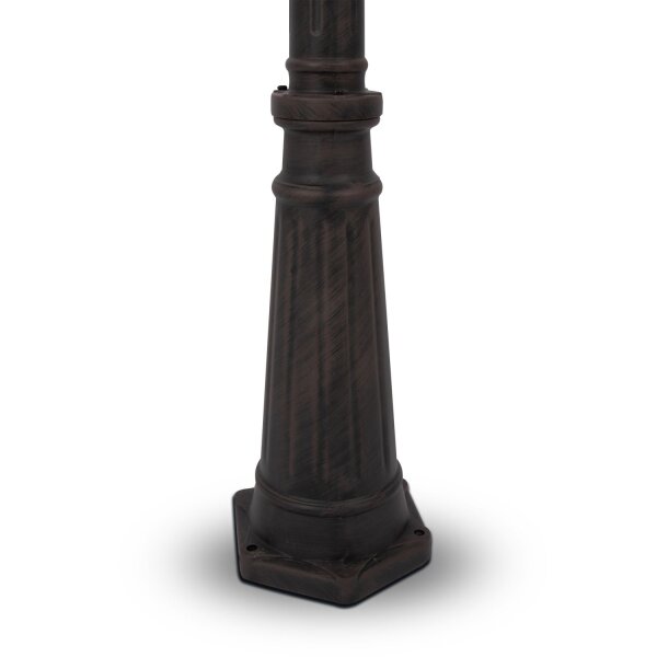 Candélabre en aluminium verre 239 cm IP44 en bronze antique