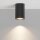 Deckenlampe Glas GU10 IP54 Ø 6,5 cm Aufputz Schwarz