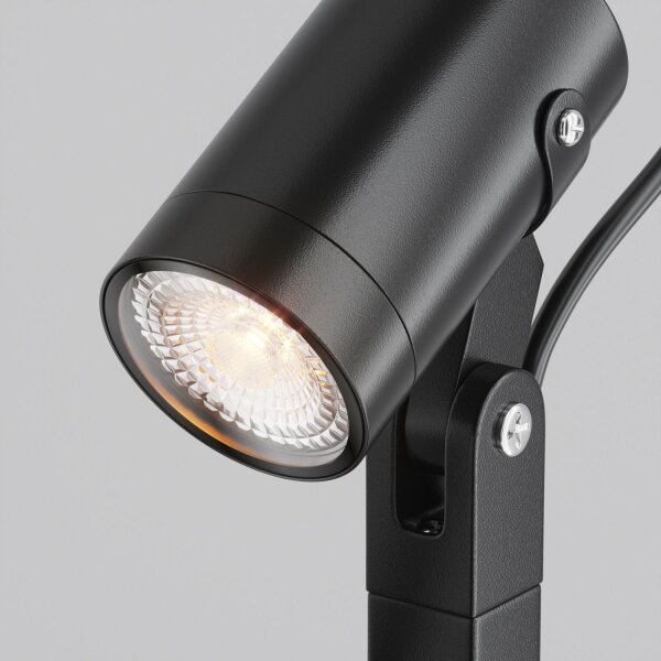 Lampe dextérieur aluminium verre GU10 IP65 hauteur 60 cm noir