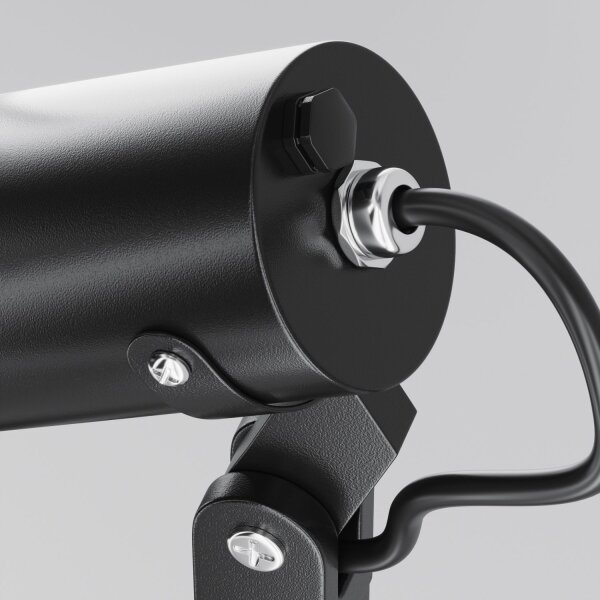 Lampe dextérieur aluminium verre GU10 IP65 hauteur 60 cm noir