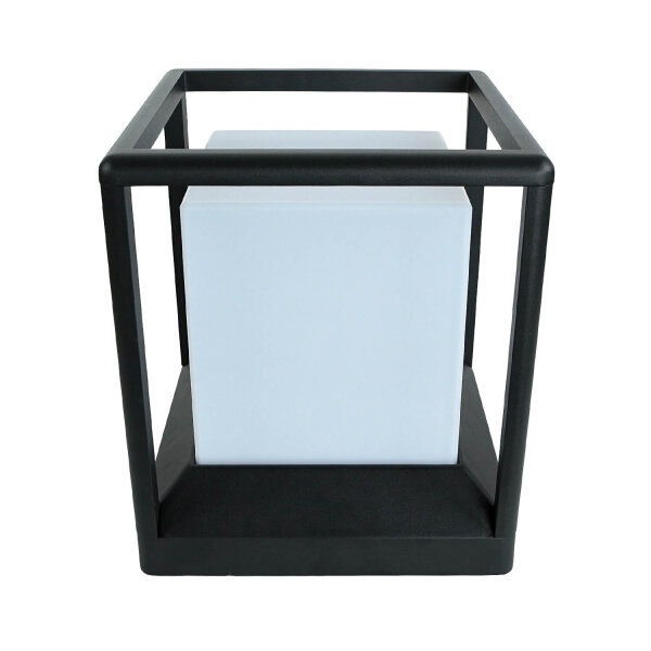 Sockelleuchte Aluminium E27 IP65 25,5 cm Graphit eckig