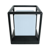 Sockelleuchte Aluminium E27 IP65 25,5 cm Graphit eckig