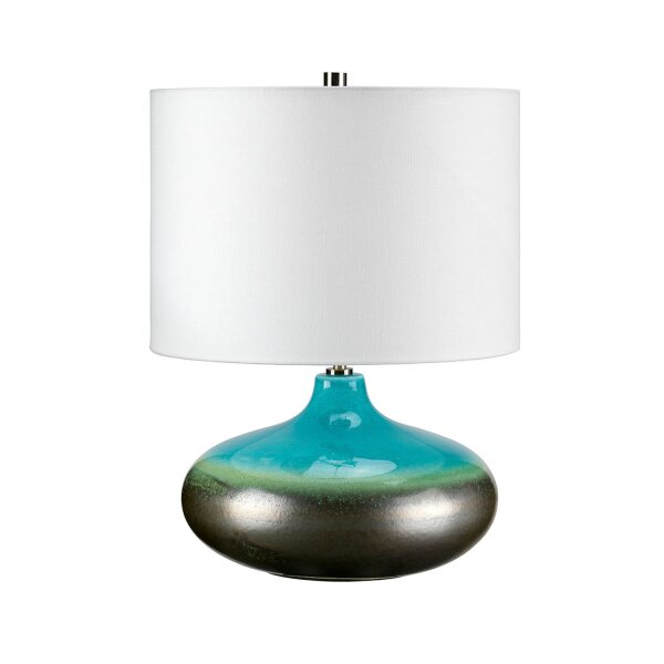 Tischleuchte LARA Türkis Porzellan H:48cm Lampe