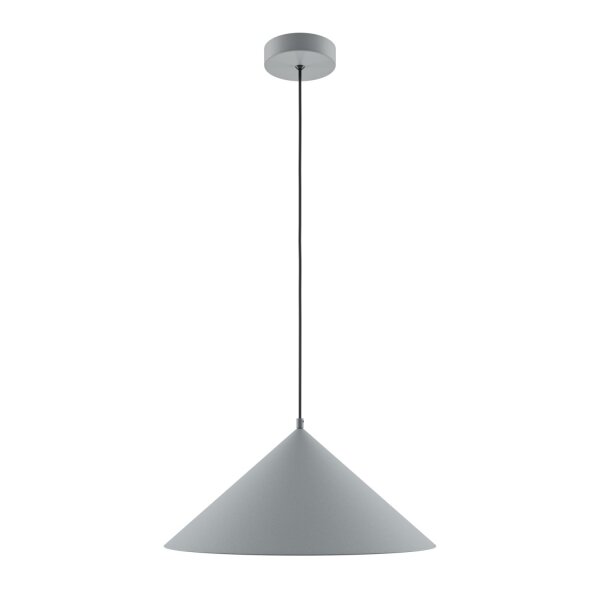 Hängelampe Metall E27 Ø 35 cm rund H: max. 318 cm Grau