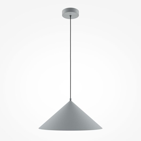Hängelampe Metall E27 Ø 35 cm rund H: max. 318 cm Grau