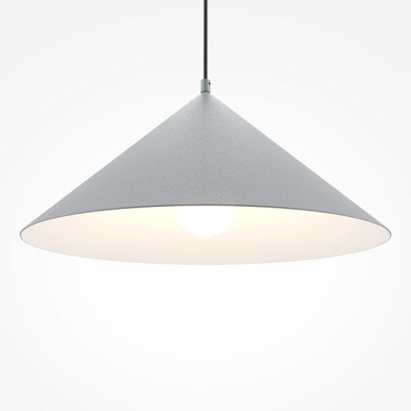 Hängelampe Metall E27 Ø 35 cm rund H: max. 318 cm Grau