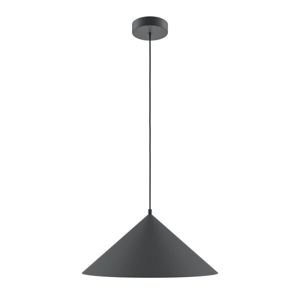 Hängeleuchte Metall Ø 35 cm rund H: max. 318 cm Schwarz