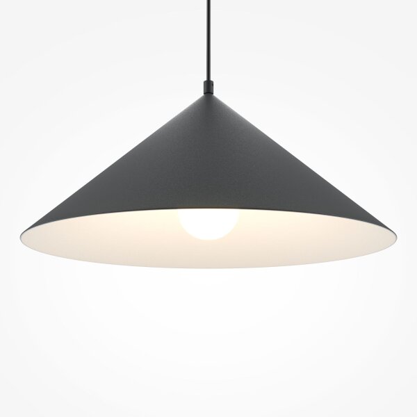 Hängeleuchte Metall Ø 35 cm rund H: max. 318 cm Schwarz