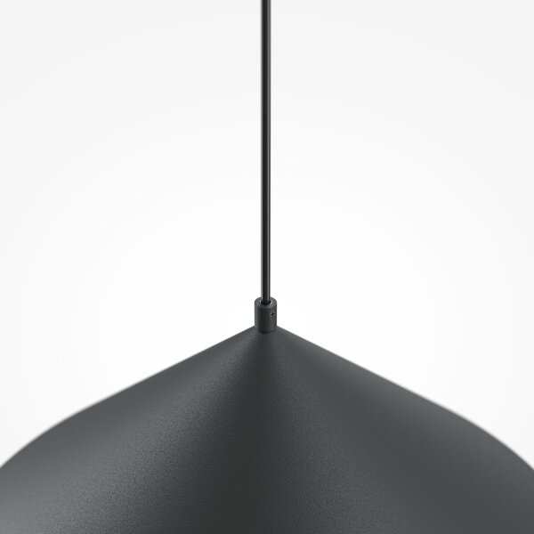 Hängeleuchte Metall Ø 35 cm rund H: max. 318 cm Schwarz