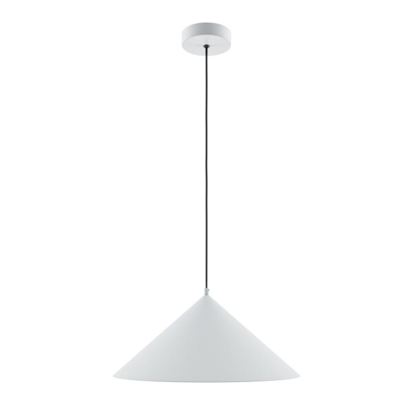 Hängelampe Metall rund Ø 35 cm H: max. 318 cm Weiß E27