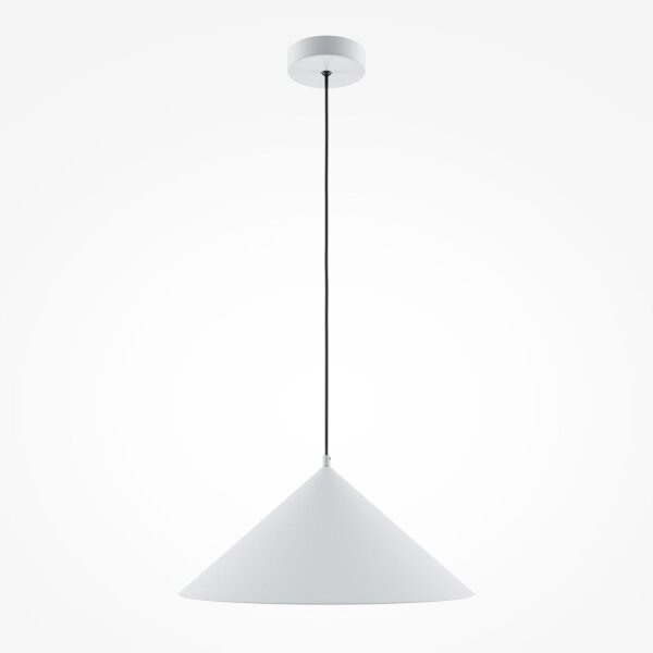 Hängelampe Metall rund Ø 35 cm H: max. 318 cm Weiß E27