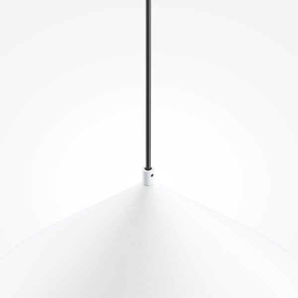 Hängelampe Metall rund Ø 35 cm H: max. 318 cm Weiß E27