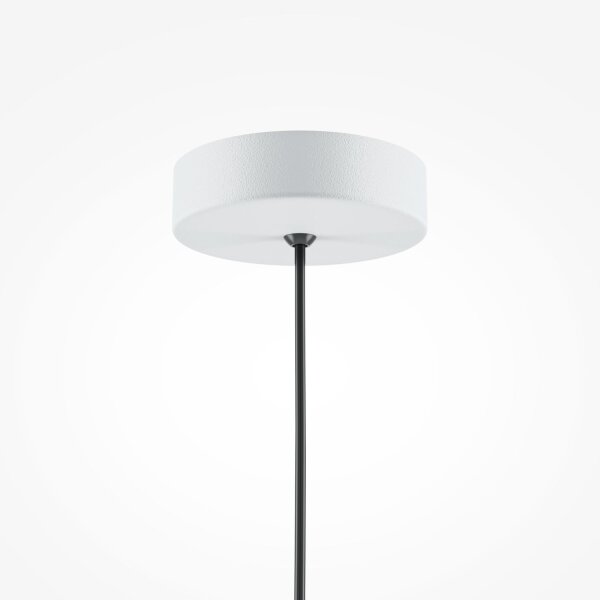 Hängelampe Metall rund Ø 35 cm H: max. 318 cm Weiß E27