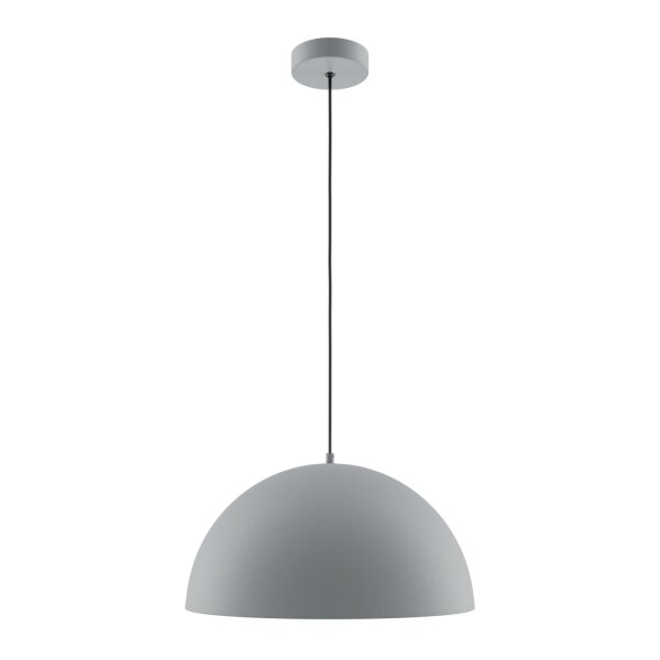 Hängelampe Metall E27 rund D: 35 cm H: max. 320 cm Grau