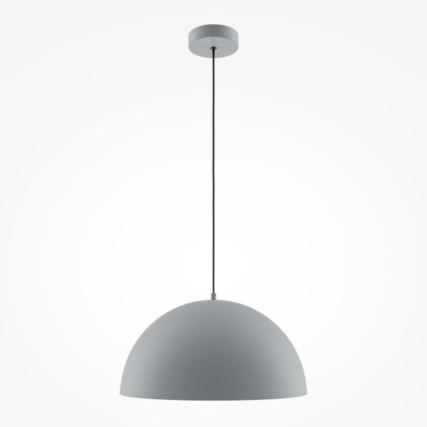 Hängelampe Metall E27 rund D: 35 cm H: max. 320 cm Grau