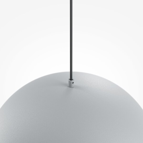 Hängelampe Metall E27 rund D: 35 cm H: max. 320 cm Grau