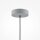 Hängelampe Metall E27 rund D: 35 cm H: max. 320 cm Grau