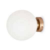 Lampe de miroir métal verre Ø 20 cm en or...
